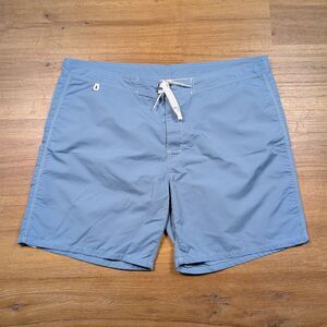 Sundek Iconic Taffeta Swim Trunks Mens SZ 40 Blue Stretch Waist Beach